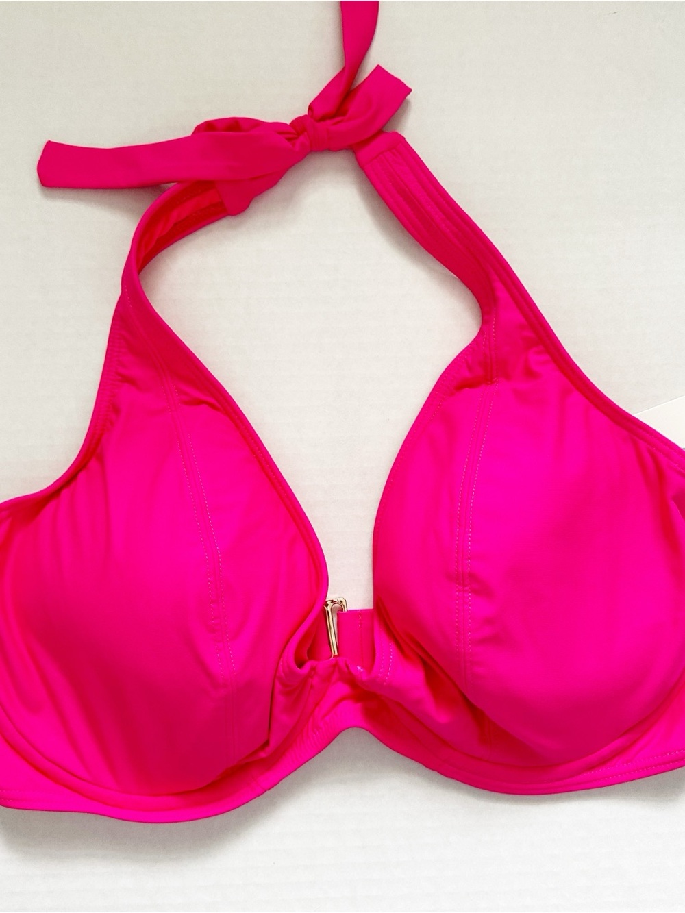 Sunsets Muse Halter Bikini Top Hot Pink 40E 38F 36G NWT